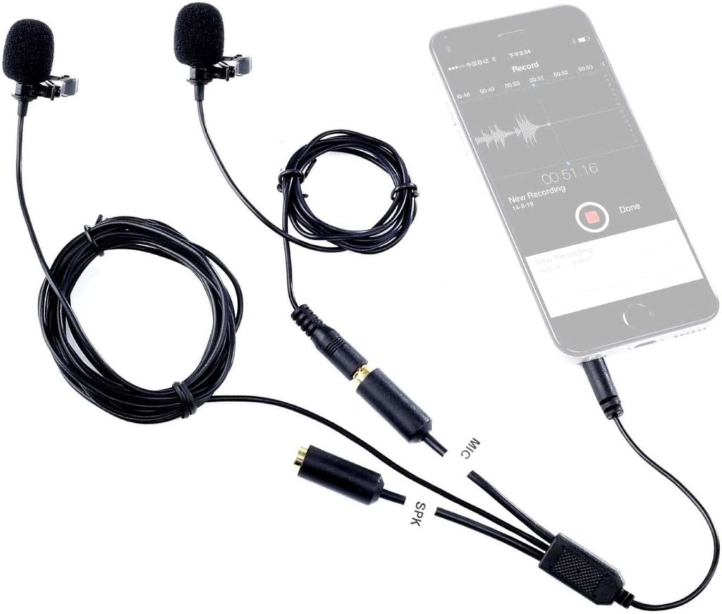 Movo Professional Lavalier Lapel Clip-on Interview Podcast Microphone1