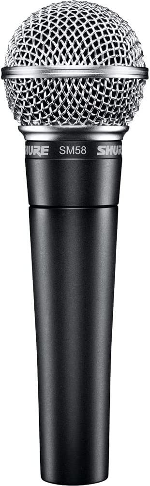 Shure SM58-LC Cardioid Dynamic Vocal Microphone with Pneumatic Shock Mount, Spherical Mesh Grille with Built-in Pop Filter1